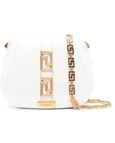 Versace Petit sac porté épaule Greca Goddess - Blanc