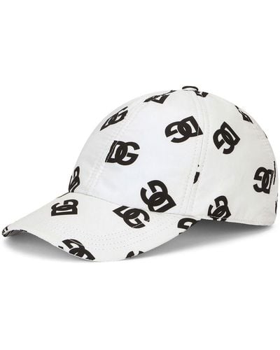 Dolce & Gabbana Cappello da baseball con logo DG - Bianco