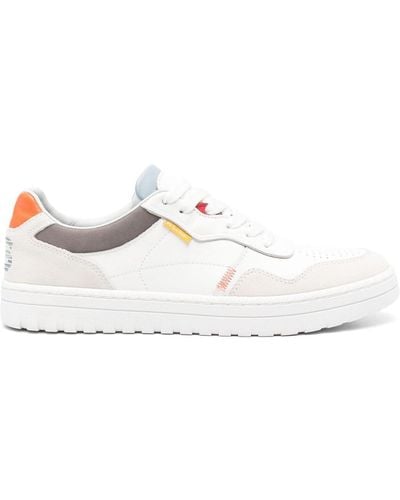 PS by Paul Smith Panelled Leather Trainers - White