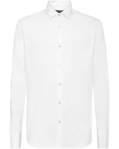 Philipp Plein Hexagon Embroidery Dress Shirt - White