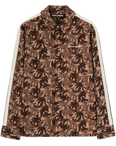 Palm Angels Palms Camouflage-pattern Shirt - Brown