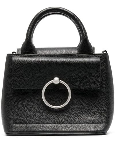 Claudie Pierlot Mini Anouck Grained Leather Handbag - Black
