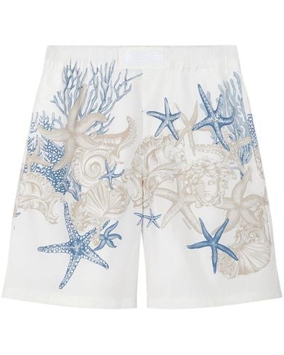 Versace Shorts mit Barocco Sea-Print - Blau