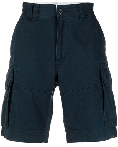 Polo Ralph Lauren Logo-patch Cotton Cargo Shorts - Blue