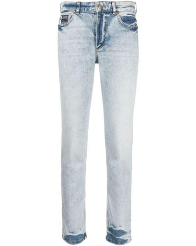 Versace Tief sitzende Straight-Leg-Jeans - Blau