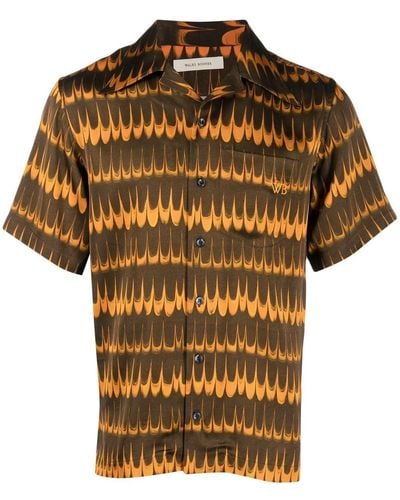 Wales Bonner Camisa con estampado geométrico - Amarillo