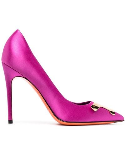 Santoni Sibille 115mm Court Shoes - Pink