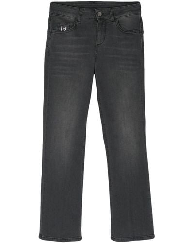 Liu Jo Mid-rise Cropped Jeans - Gray