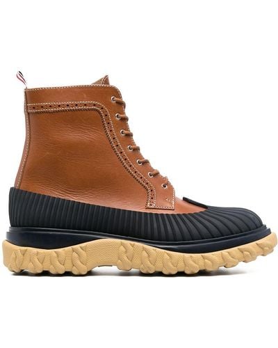 Thom Browne Covered Outsole Wingtip Boots - Brown