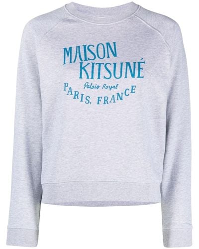 Maison Kitsuné Palais Royal Vintage Cotton Sweatshirt - Blue