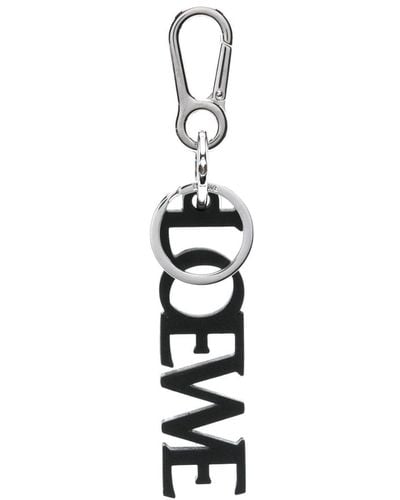 Loewe Logo-plaque Keyring - Wit