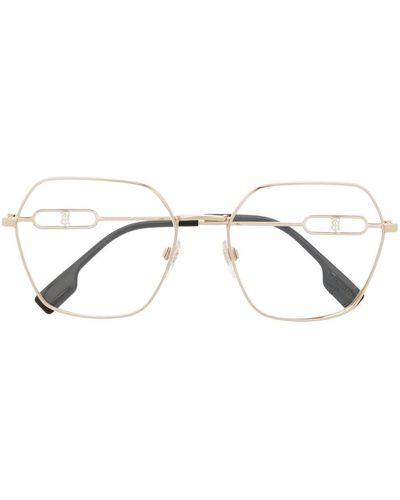 Burberry スクエア眼鏡フレーム - メタリック