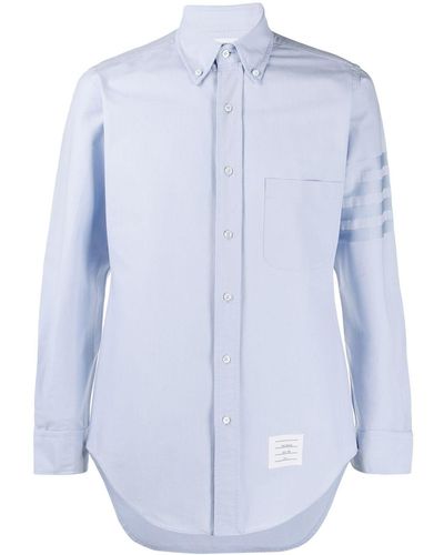 Thom Browne Oxford-Hemd mit Streifen - Blau