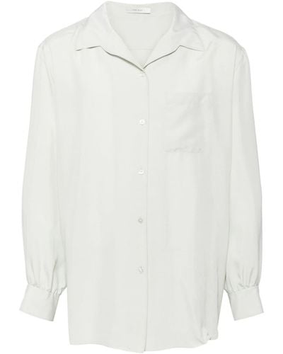 The Row Kitona silk shirt - Weiß