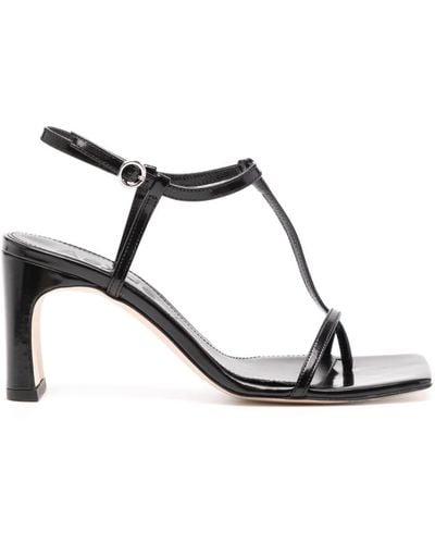 Aeyde Hilma 80mm Leather Sandals - ブラック