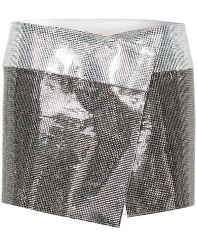Nue Rhinestone-embellished Mini Skirt - Grey