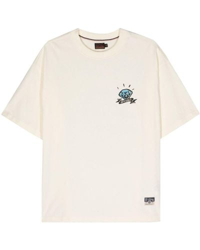 Evisu Diamond Daruma Cotton T-shirt - White