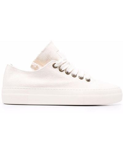 Uma Wang Sneakers con bordi sfilacciati - Bianco