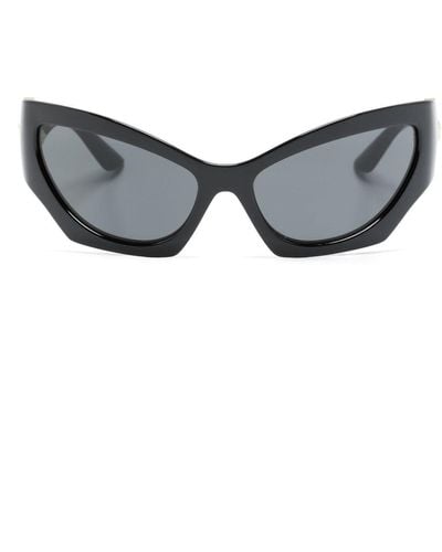 Versace Medusa-detail Cat-eye Sunglasses - Grey