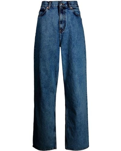 Wardrobe NYC Low Waist Straight Jeans - Blauw