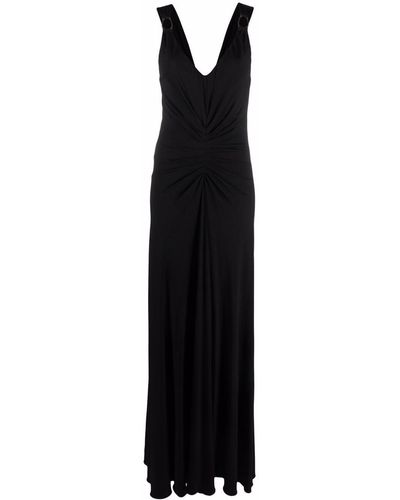 Just Cavalli Ruched Maxi Dress - Black
