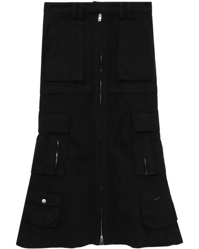 we11done Zip-up Multi-pocket Skirt - Black