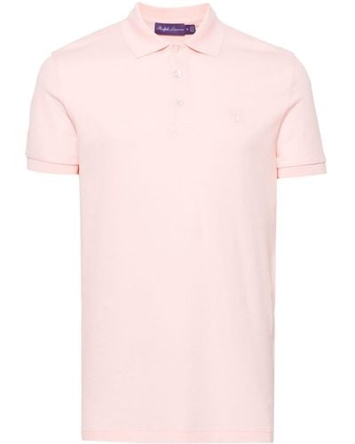 Ralph Lauren Purple Label Logo-embroidered Cotton Polo Shirt - Pink