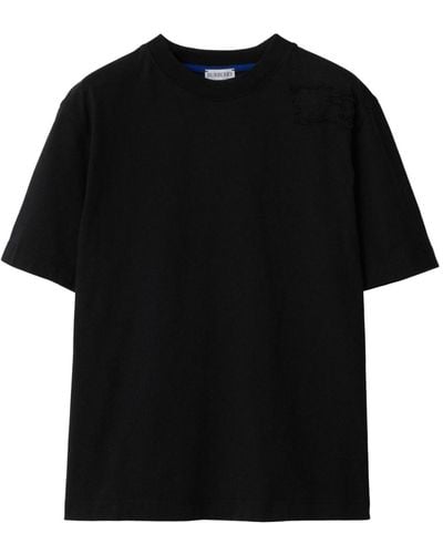 Burberry T-shirt Met Ronde Hals - Zwart