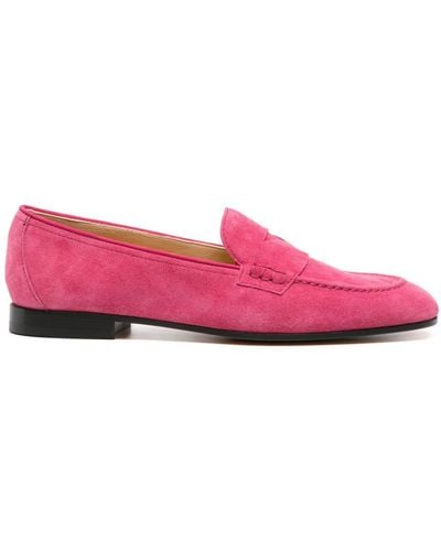 Doucal's Penny-slot Suede Loafers - Pink