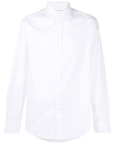 Brunello Cucinelli スプレッドカラー シャツ - ホワイト