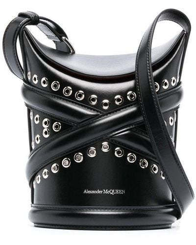 Alexander McQueen Lei Bucket-tas Met Studs - Zwart