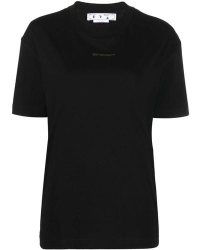 Off-White c/o Virgil Abloh Arrows-logo Cotton T-shirt - Black