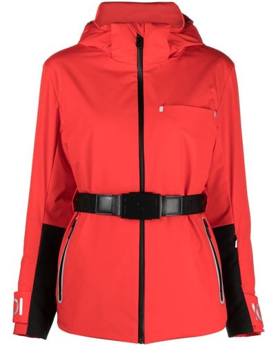 Fendi Logo-print Belted Ski Jacket - Red