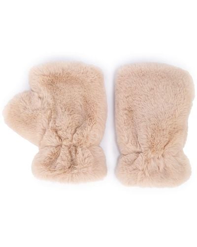 Apparis Ariel Faux-fur Fingerless Gloves - Natural