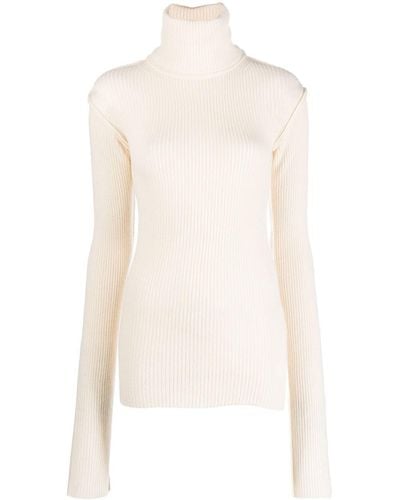 Sportmax Ribbed High-neck Sweater - White