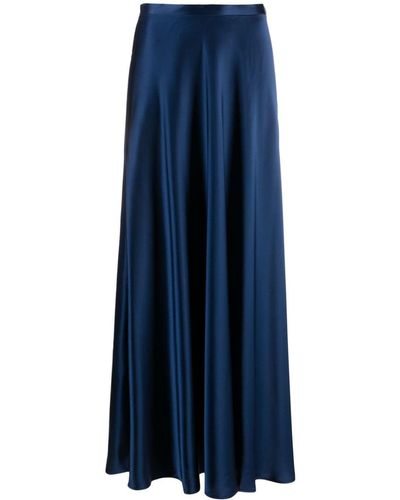 Polo Ralph Lauren Flared Satin Skirt - Blue