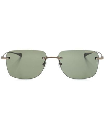 Dita Eyewear Rahmenlose Sonnenbrille mit eckigen Gläsern - Grün