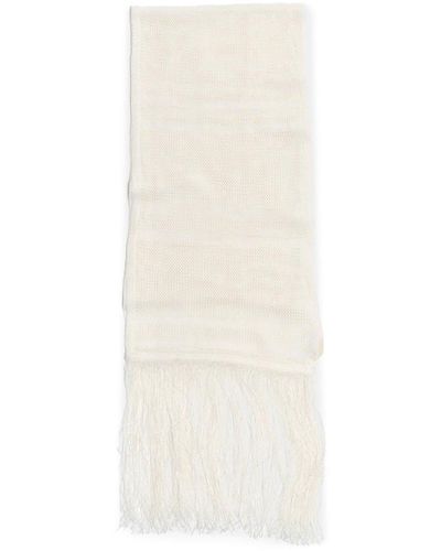 Our Legacy Open-knit fringed scarf - Weiß