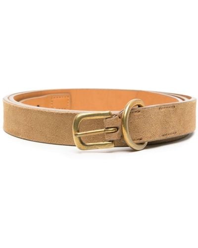 AURALEE Slim leather belt - Neutro