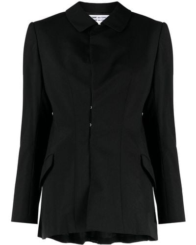 Comme des Garçons Classic-collar Wool Jacket - Black