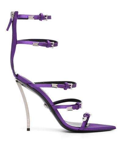 Versace Pin-point Leren Sandalen - Wit