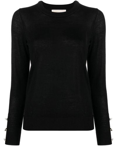 MICHAEL Michael Kors Buttoned Knitted Sweater - Black