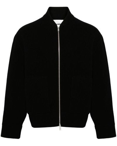 Jil Sander Fleece Vest Met Rits - Zwart
