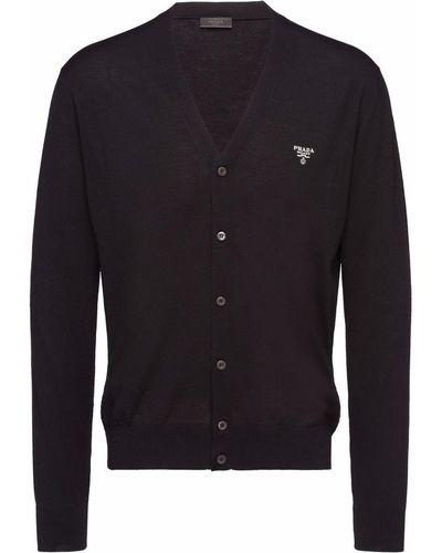 Prada Fijngebreid Vest - Zwart