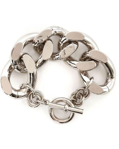 JW Anderson Oversized Chain-link Bracelet - Metallic