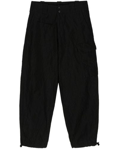 Masnada Mid-rise tapered trousers - Schwarz