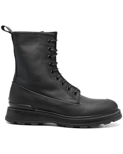 Woolrich Lace-up Leather Combat Boots - Black