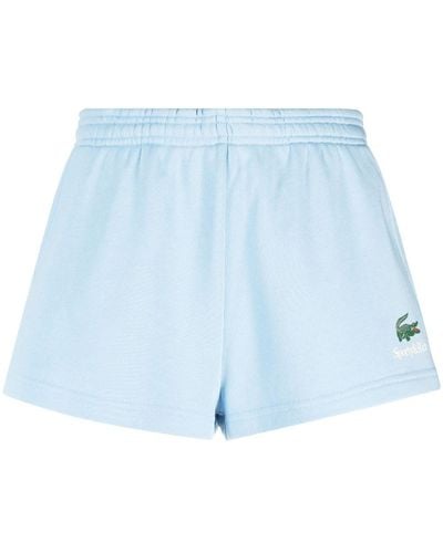 Sporty & Rich X Lacoste Cotton Track Shorts - Blue