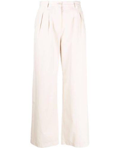 A.P.C. Straight-leg Cotton Trousers - Natural