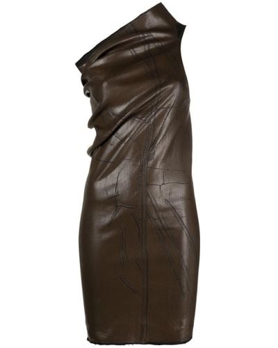 Rick Owens Athena Faux-leather Minidress - Brown